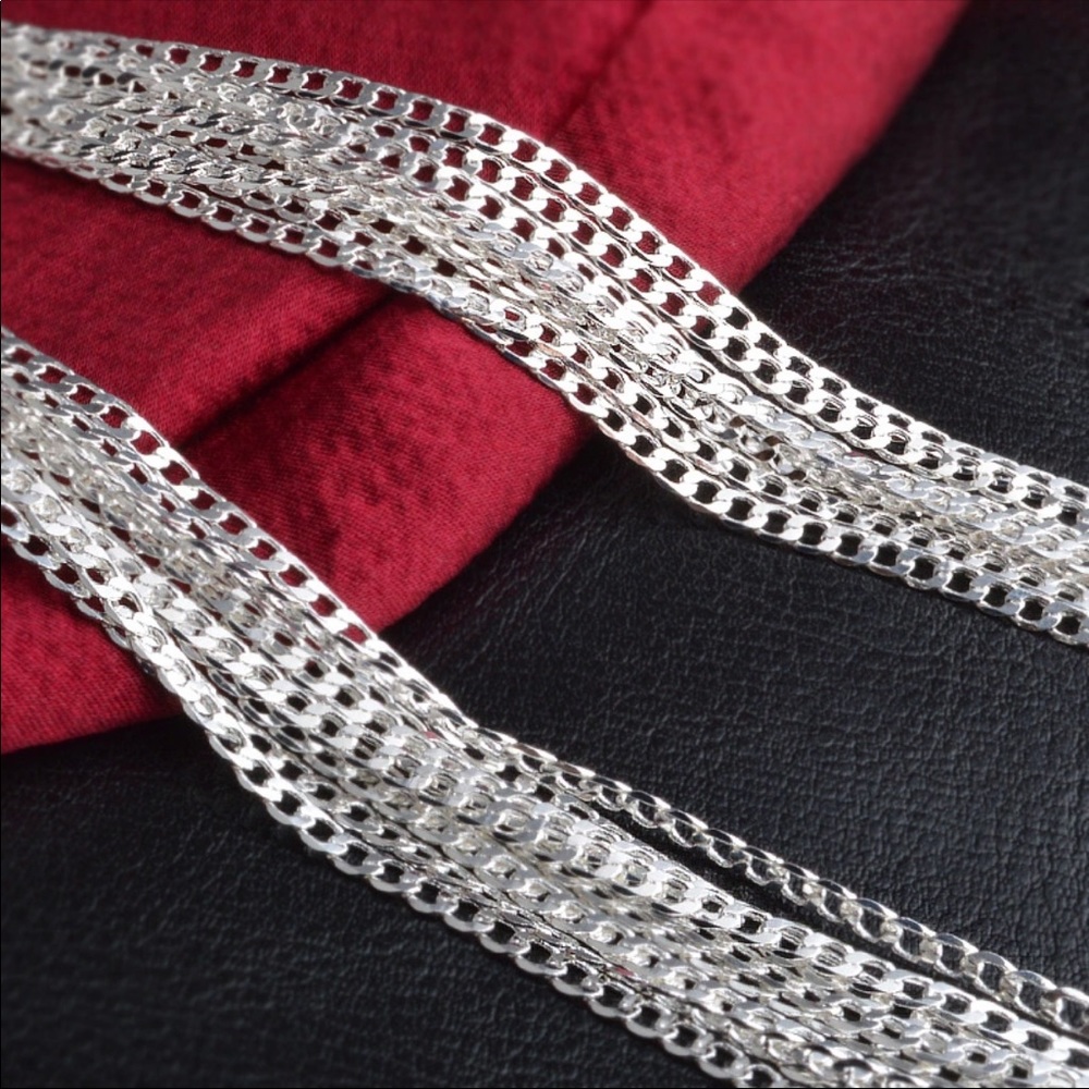 925 Silver Necklace Solid 2MM - Picture 1 of 4